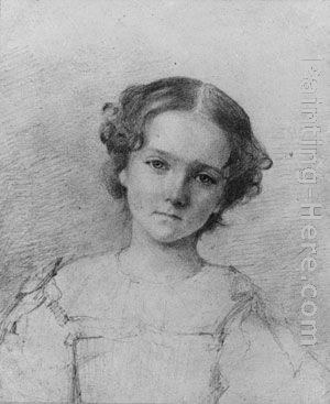 George Augustus Jr Baker Head of a Girl (from McGuire Scrapbook)